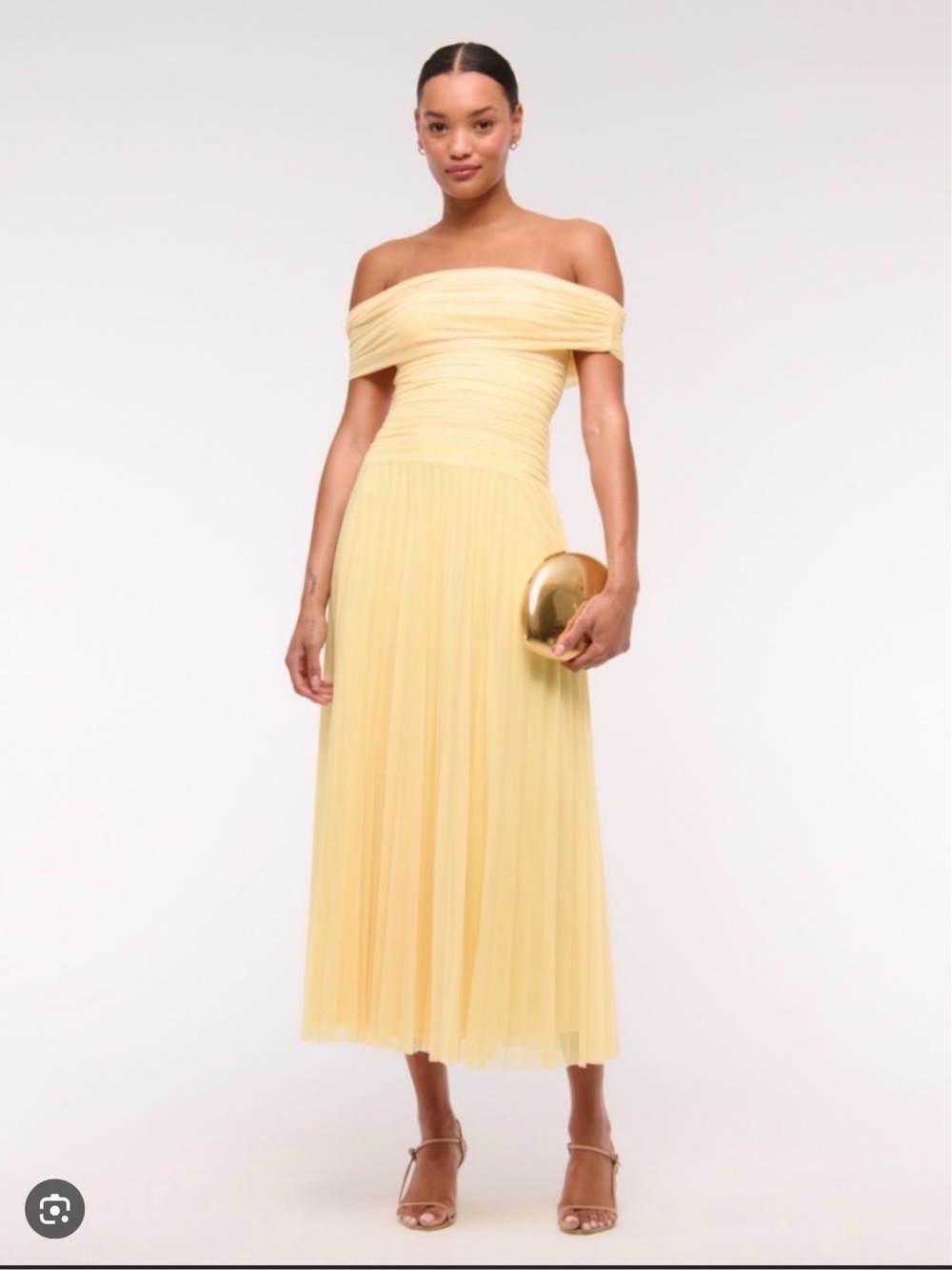 Abercrombie&Fitch Buttery Yellow Midi Dress
